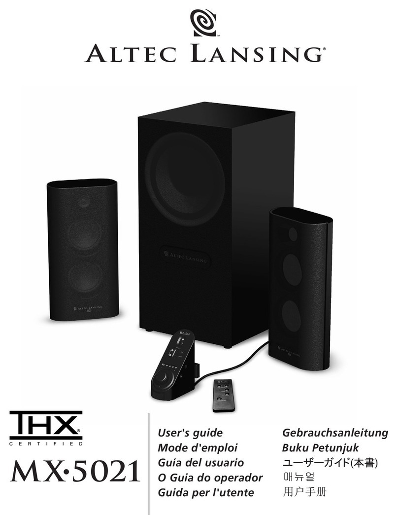 Altec Lansing THX MX5021 Manual de usuario