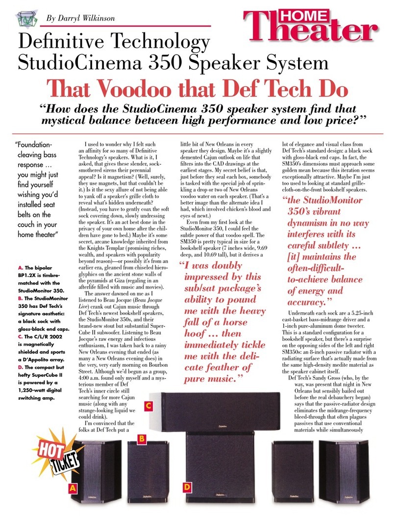 Definitive Technology SuperCube II Manual de usuario