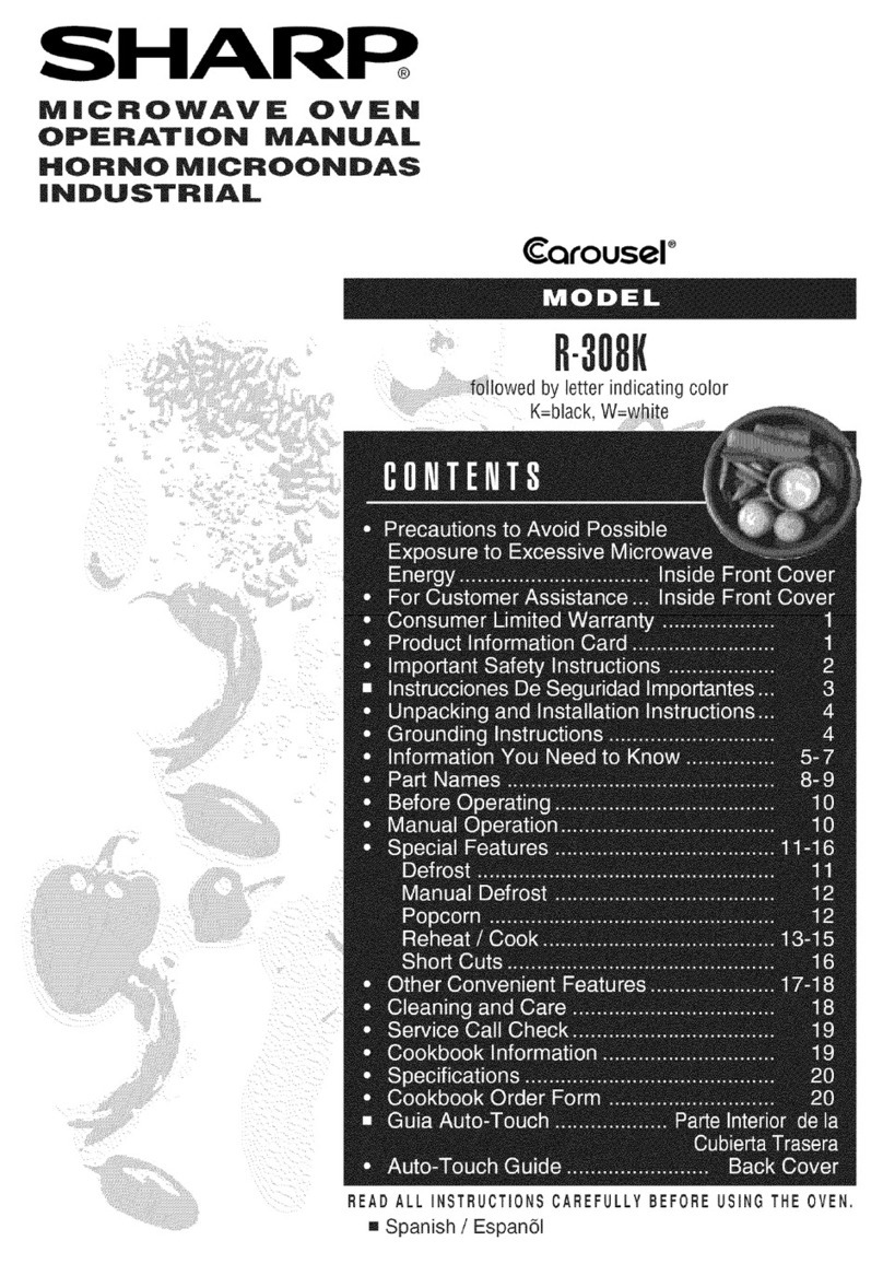 Sharp R-308KW Manual de usuario