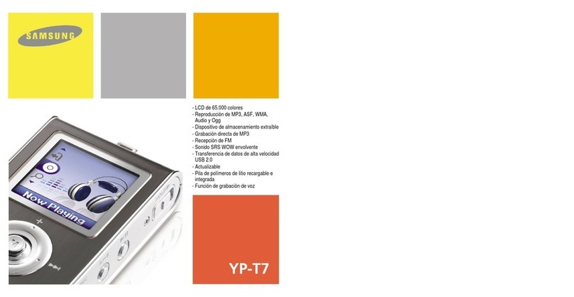 Samsung YP-T7V Manual de usuario
