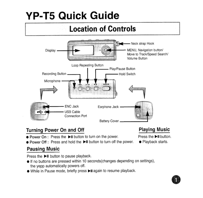 Samsung YP-T5Z Manual de usuario