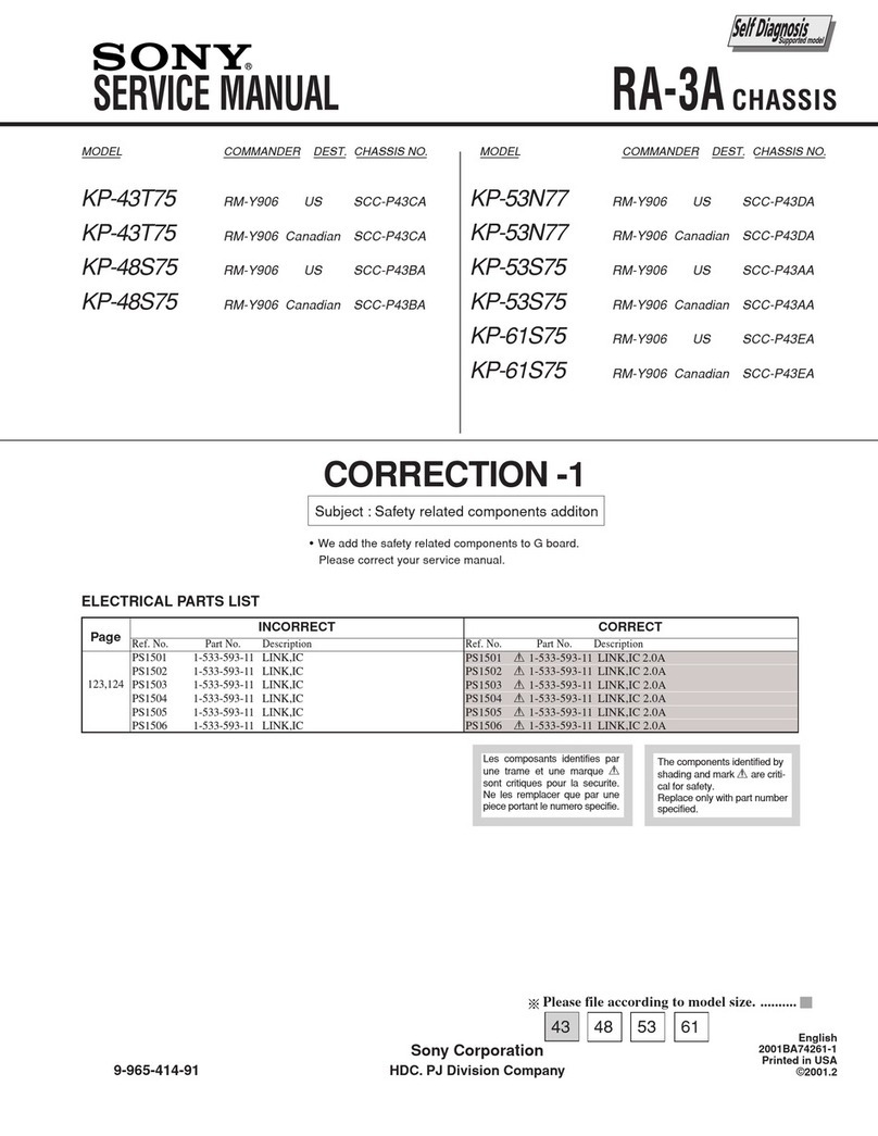 Sony KP 61S75 Manual del operador