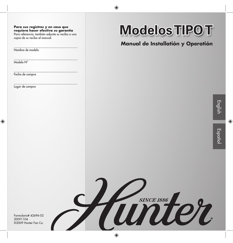 Hunter 23957 Manual de instrucciones