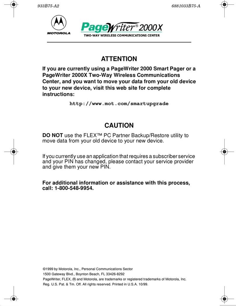 Motorola PAGE WRITER 2000X Manual de usuario