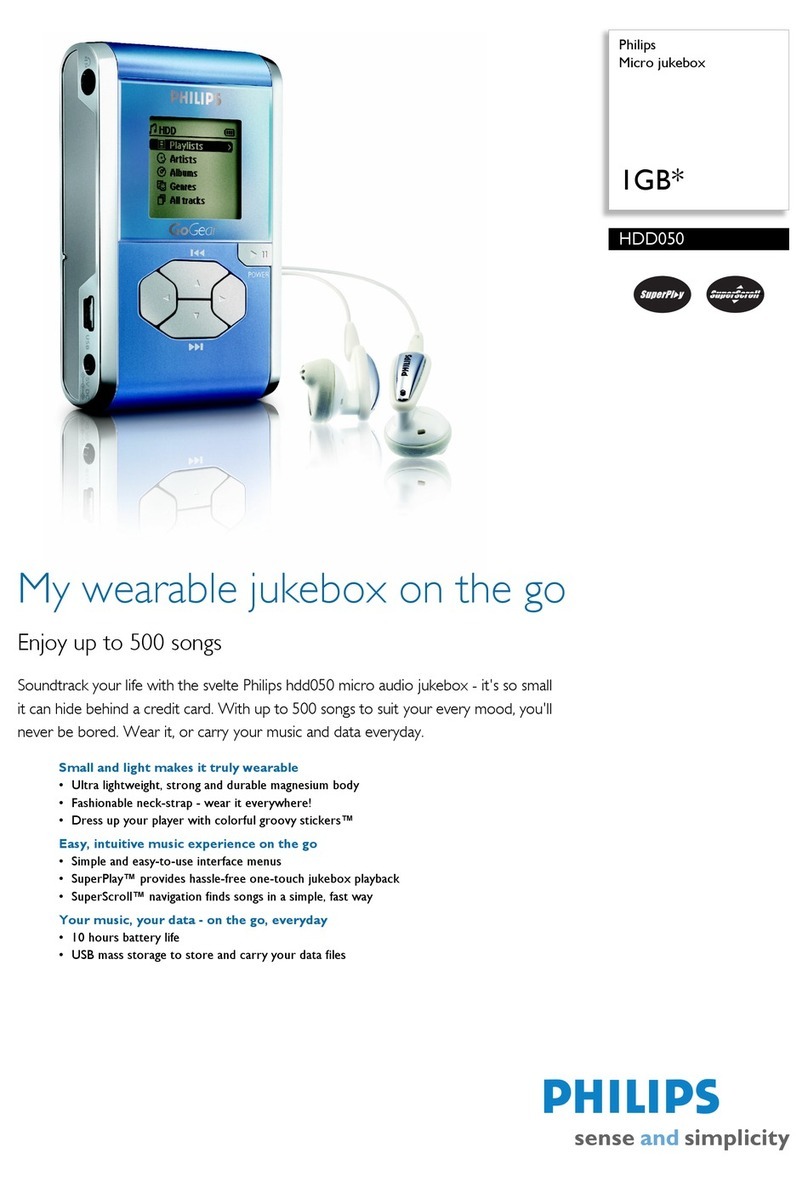 Philips HDD050 Manual de usuario