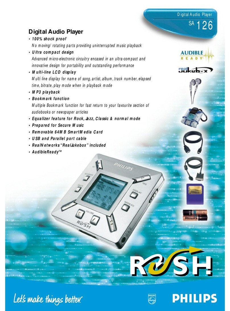 Philips SA126 s Manual de usuario