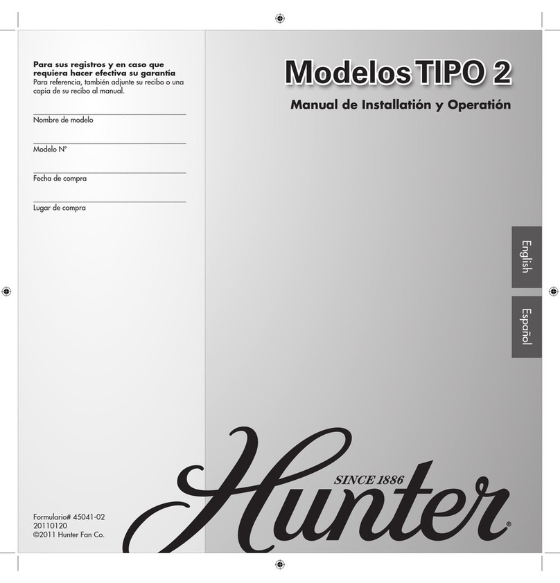 Hunter 21705 Manual de instrucciones