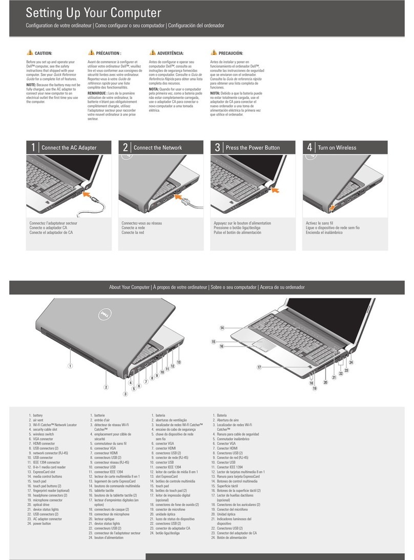 Dell Studio 1735 Hoja de especificaciones