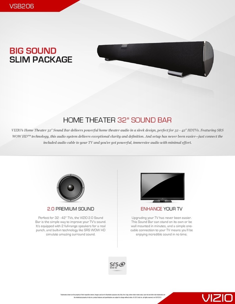 Vizio VSB206 Manual de usuario