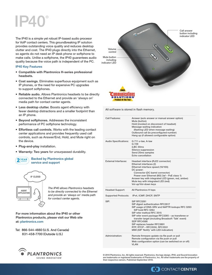 Plantronics IP40 Manual de usuario