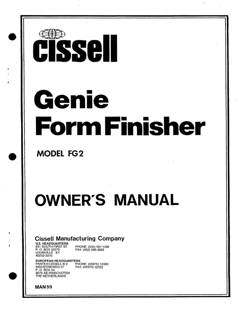 Cissell GENIEMAN59 Manual de usuario Cissell GENIEMAN59 Manual de usuario