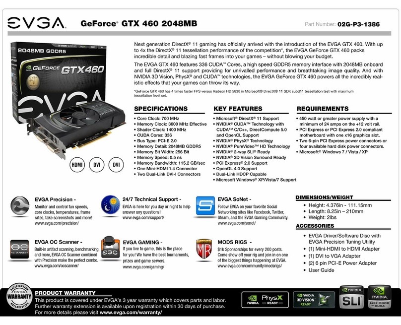 EVGA GeForce GTX 460 SuperClocked Manual de usuario EVGA GeForce GTX 460 SuperClocked Manual de usuario