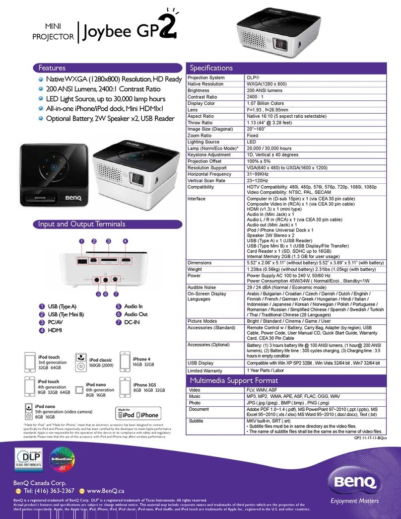 BenQ Joybee GP2 Manual de usuario
