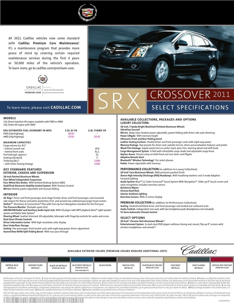 Cadillac 2011 SRX CROSSOVER Manual de usuario