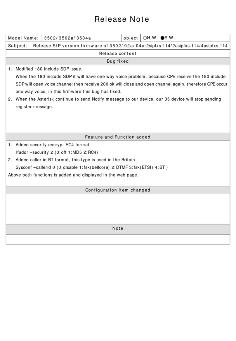 WELLTECH 3502 - RELEASE NOTE V114 Manual de instrucciones