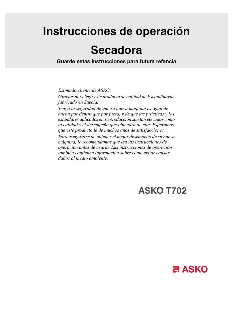 Asko T702 Manual de instrucciones