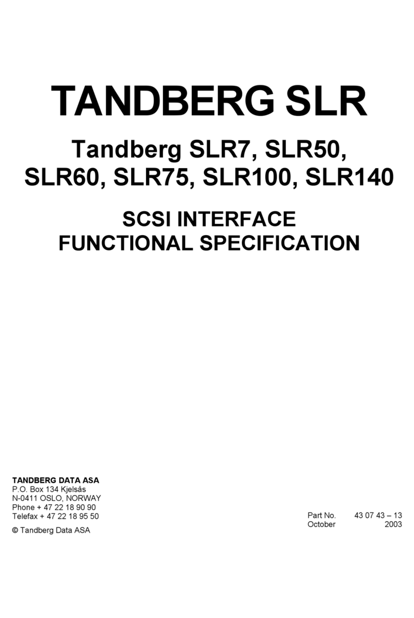 Tandberg Data SLR7-140 PROGRAMMER Manual de usuario