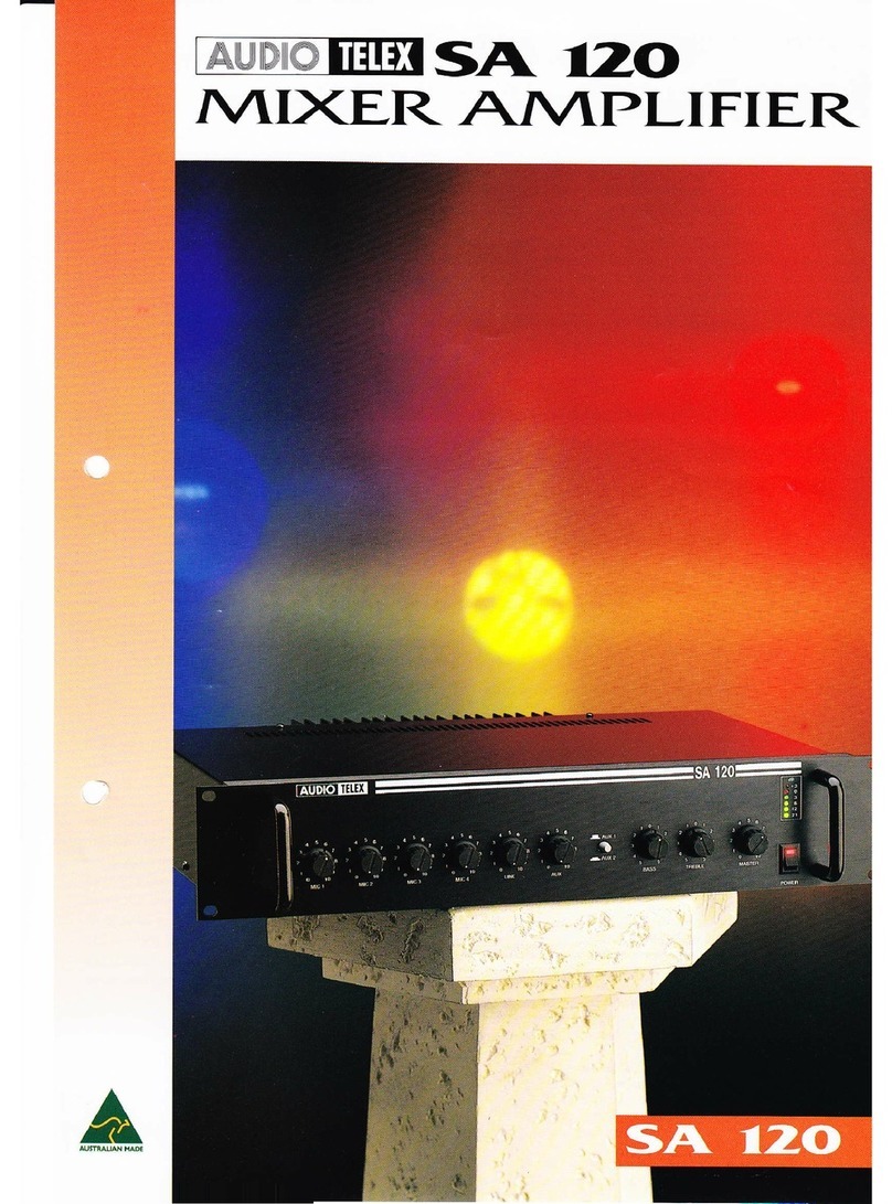 AUDIO TELEX SA120 Manual de usuario
