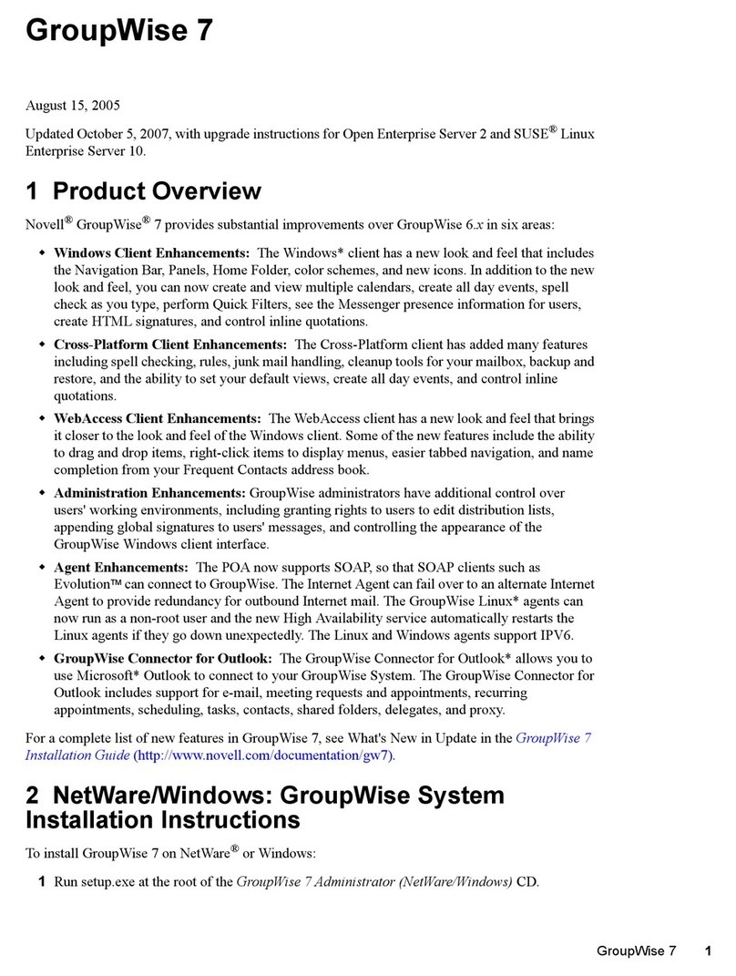 Novell GROUPWISE 7 - SECURITY POLICIES Manual de usuario