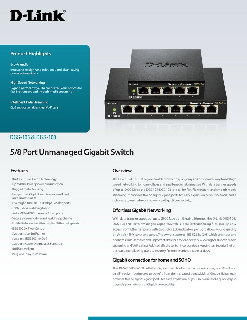 D-Link DGS-105 - Switch Manual de usuario D-Link DGS-105 - Switch Manual de usuario