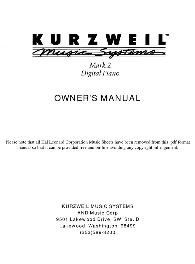 Kurzweil MARK 2 Manual de usuario Kurzweil MARK 2 Manual de usuario