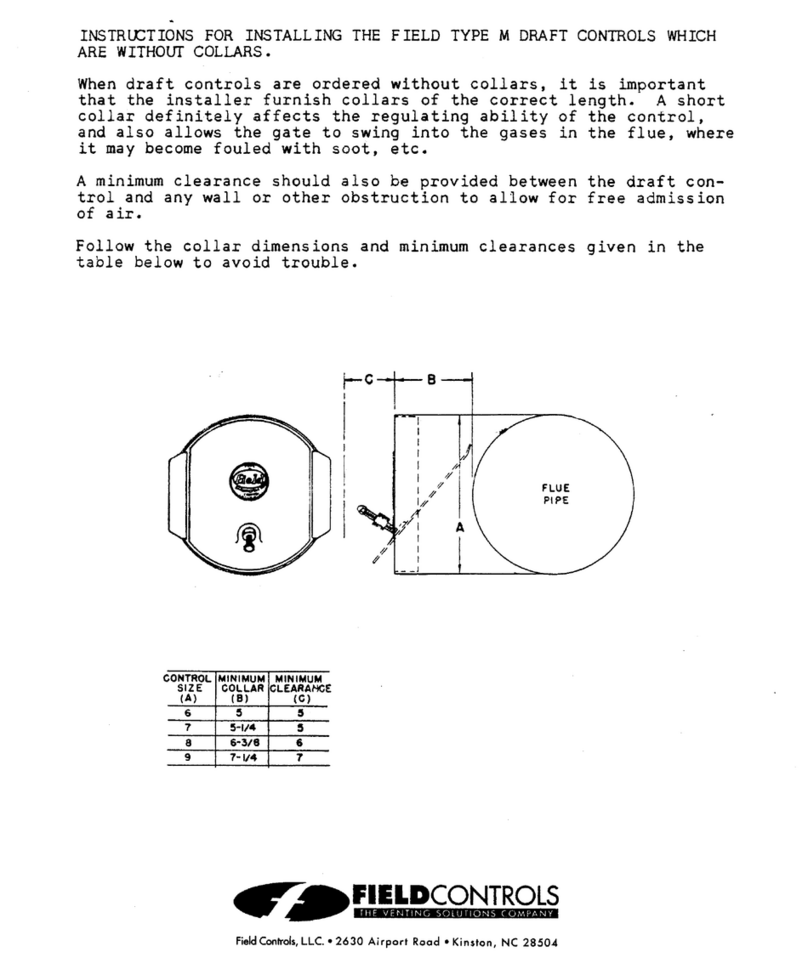 Field Controls 206900 Manual de usuario