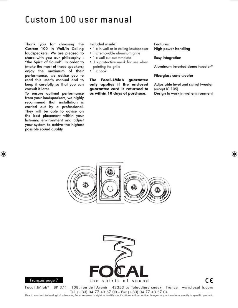 Focal CUSTOM 100 Manual de usuario