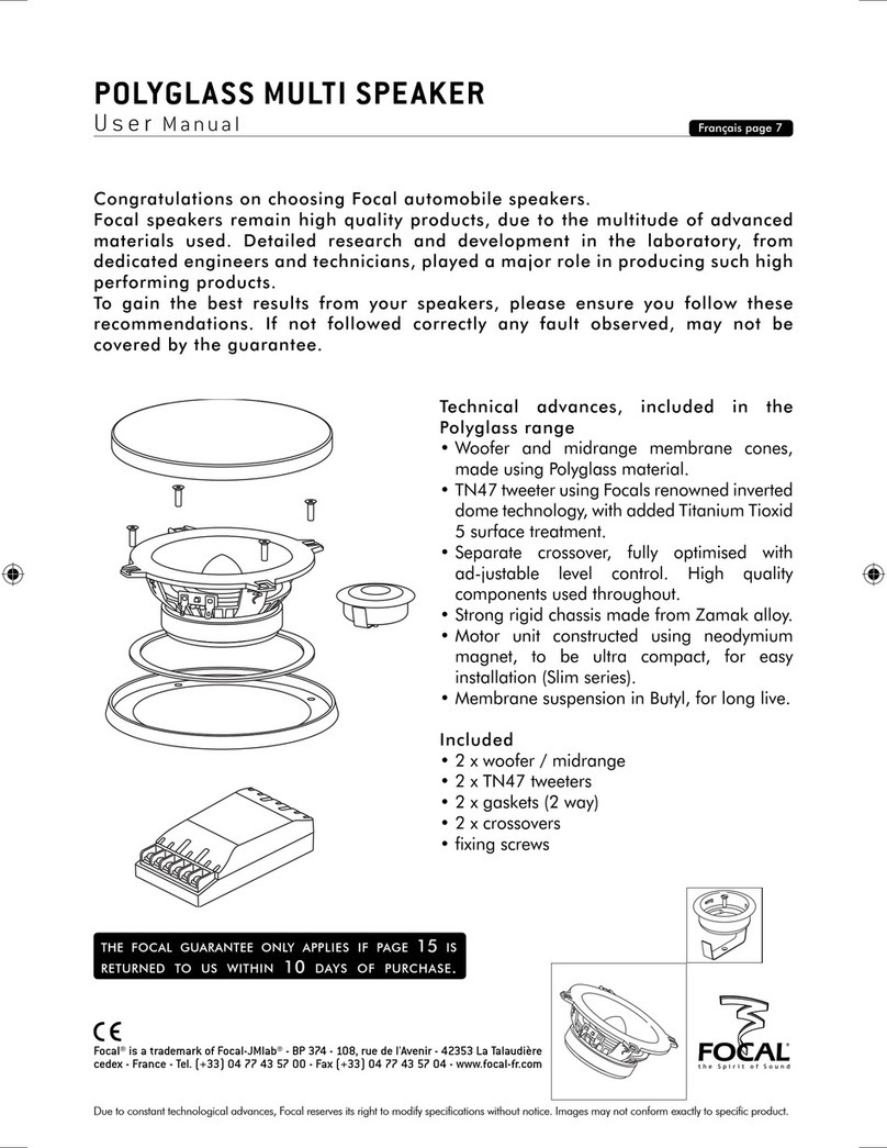 Focal POLYGLASS MULTI SPEAKER Manual de usuario