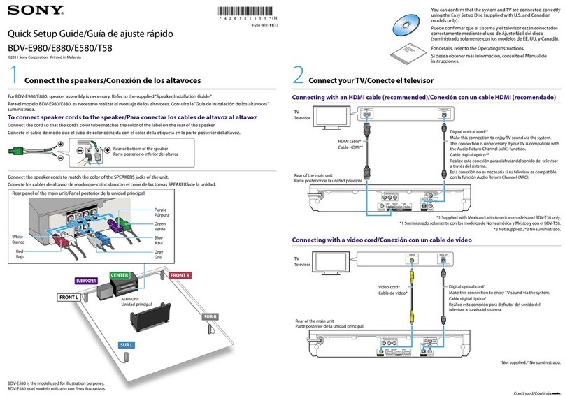 Sony BDV-E580 Manual de usuario