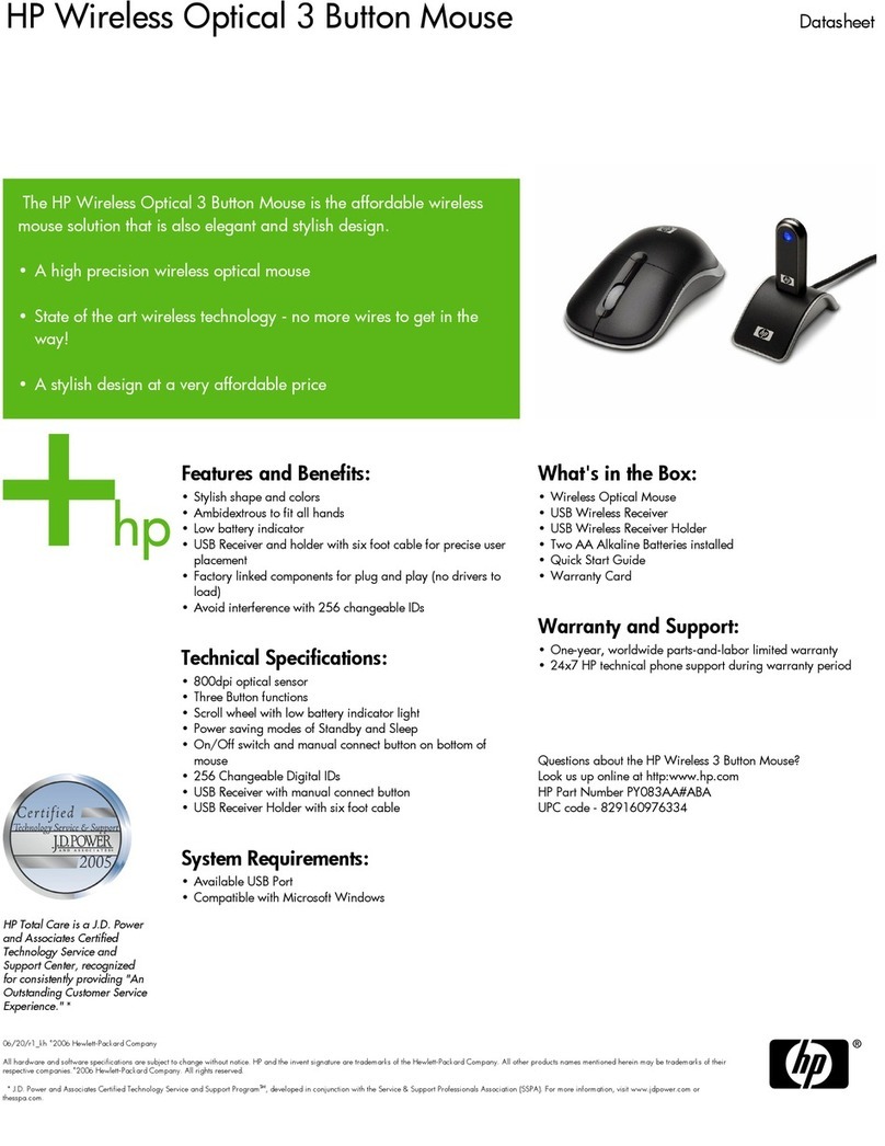 HP EW207AA - Wireless Laser Mouse Manual de usuario