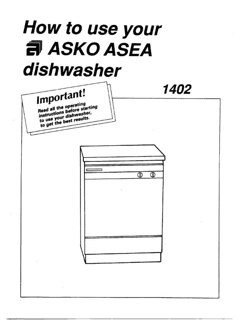 Asko 1402 Instrucciones de funcionamiento