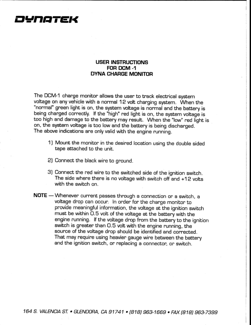 DYNATEK Dyna DCM-1 Manual de usuario