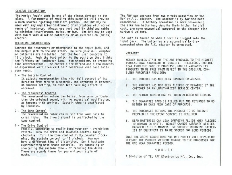 MORLEY RNV2 Manual de usuario