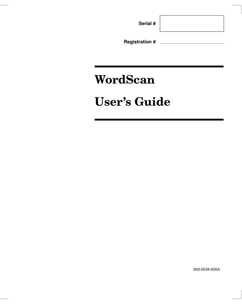 CAERE WORDSCAN Manual de usuario