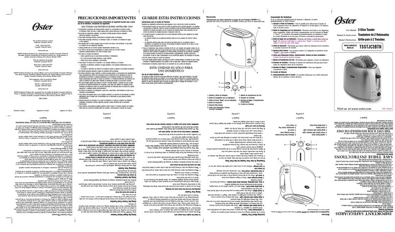Oster TSSTJC3BTN Manual de usuario