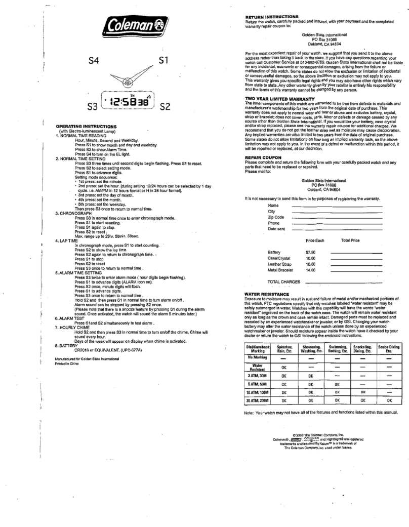 Coleman 40-114 Manual de usuario