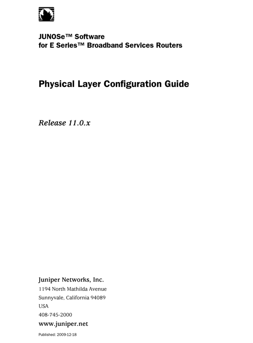 Juniper JUNOSE 11.0.X PHYSICAL LAYER Manual de usuario