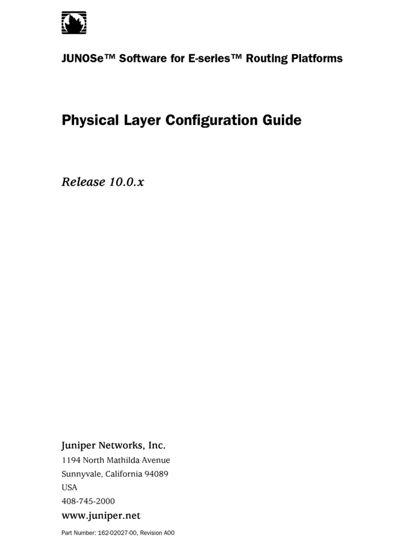 Juniper JUNOSE 10.0.X PHYSICAL LAYER Manual de usuario