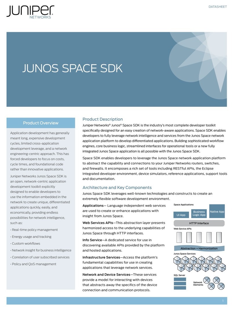 Juniper JUNOS SPACE SDK Guía de instalación