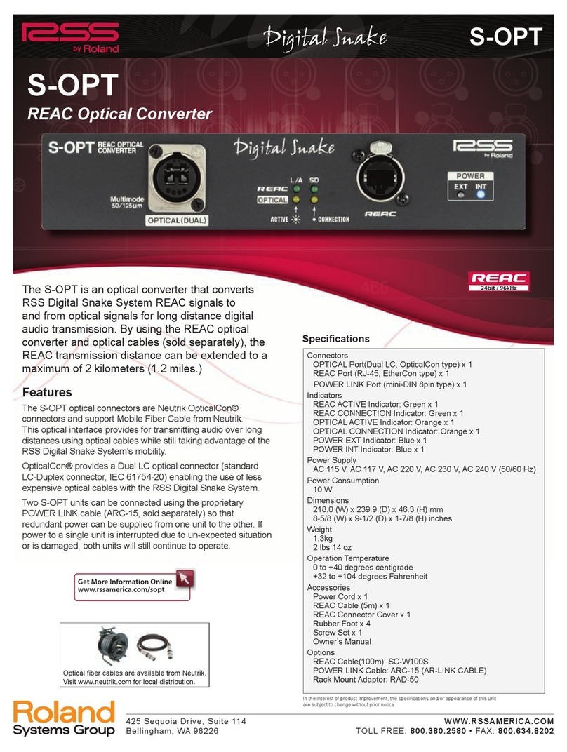 RSS S-OPT Manual de usuario RSS S-OPT Manual de usuario