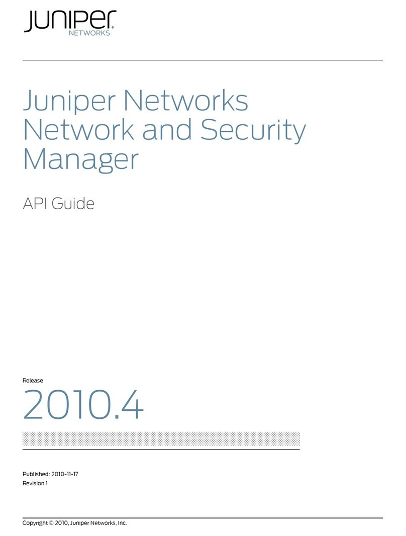 Juniper NETWORK AND SECURITY MANAGER 2010.4 - API GUIDE REV... Manual de usuario