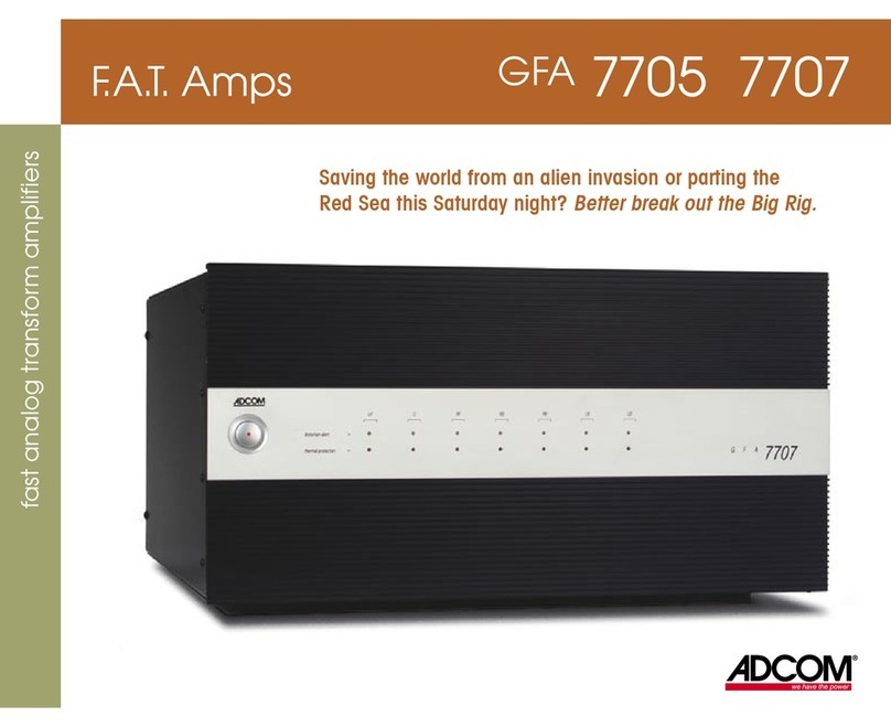 Adcom S.A.F.E. GFA-7707 Manual de usuario