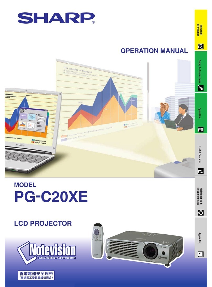 Sharp PG-C20XE - Notevision SXGA LCD Projector Manual de usuario