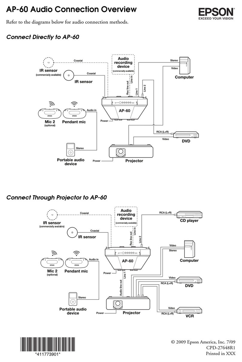 Epson AP-60 - Projector Sound Solution Manual de instrucciones