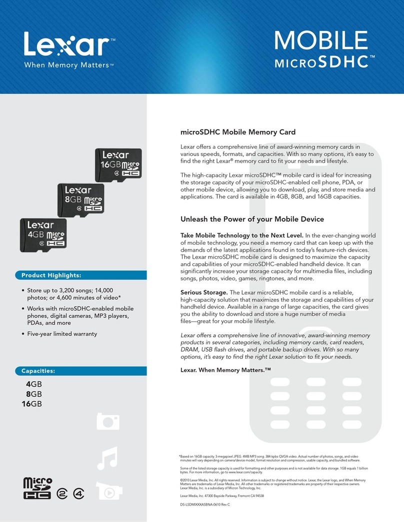 Lexar MOBILE MICRO SDHC Manual de usuario