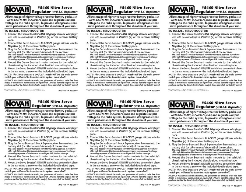 NOVAK NITRO SERVO REGULATOR Manual de usuario