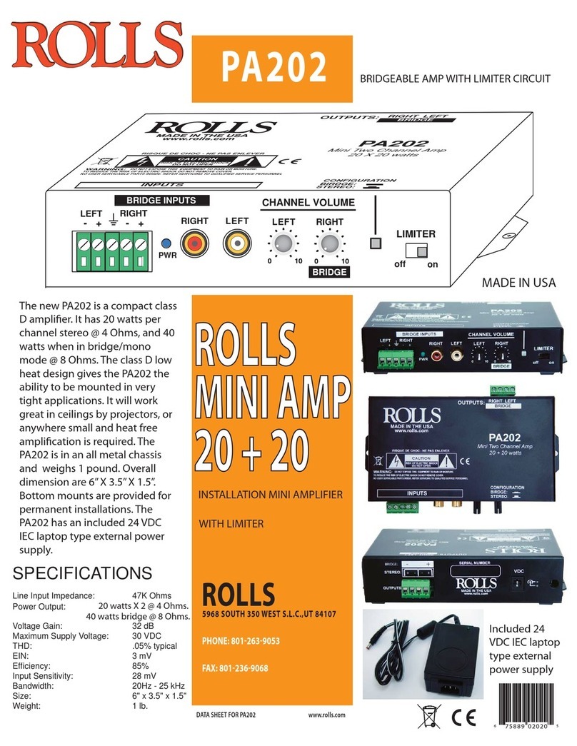 Rolls PA202 Manual de usuario