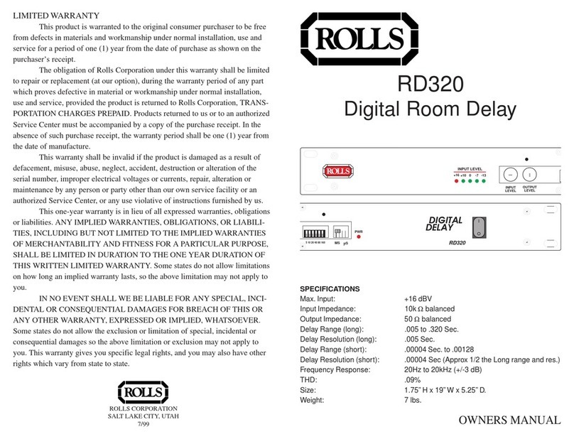 Rolls RD320 Manual de usuario