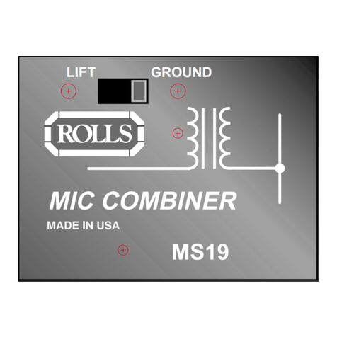 Rolls MS19 Manual de usuario