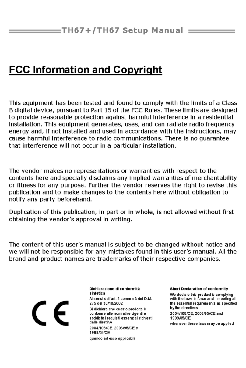 Biostar TH67 Guía del usuario Biostar TH67 Guía del usuario